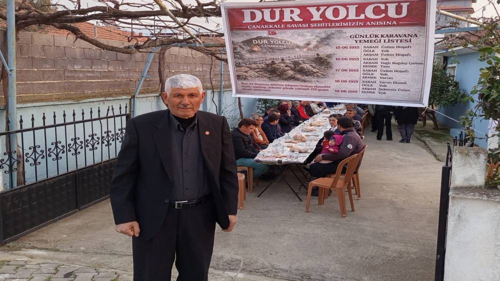 &Ccedil;anakkale şehitlerinin sofrası Sarıg&ouml;l&rsquo;de kuruldu
