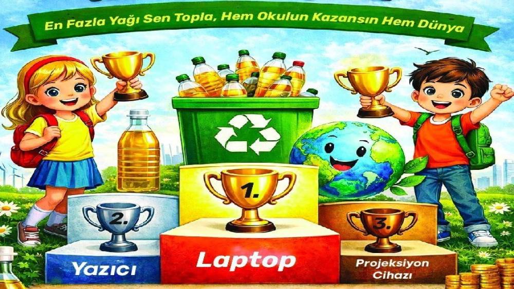 Bir ton atık yağla doğaya can verdiler
