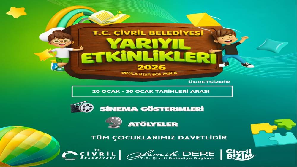 &Ccedil;ivril Belediyesi, yarıyıl tatiline &ouml;zel sinema ve at&ouml;lye etkinlikleri d&uuml;zenliyor
