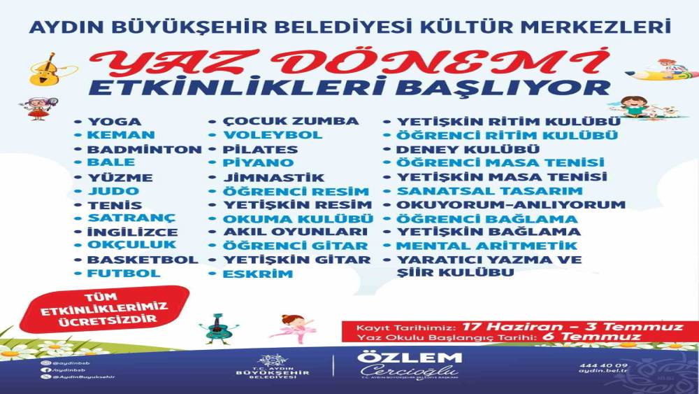 Aydınlı &ccedil;ocuklar yaz tatilinde eğlenirken &ouml;ğrenecek
