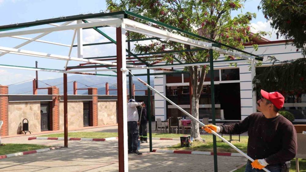 Bozdoğan&rsquo;da sosyal alanlarda d&uuml;zenleme &ccedil;alışmaları devam ediyor
