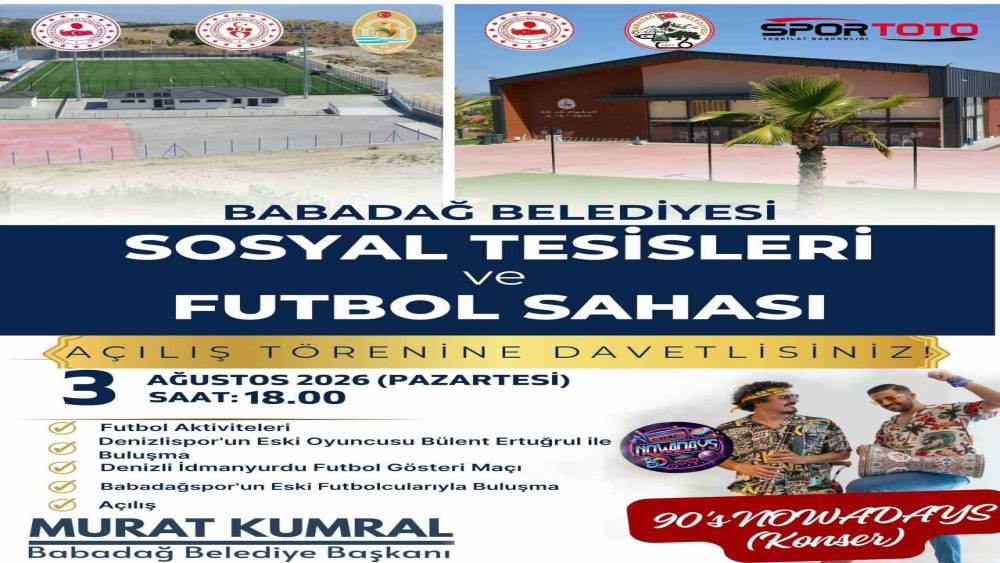 Babadağ Belediyesi Sosyal Tesisleri ve Futbol Sahası a&ccedil;ılışına sayılı g&uuml;nler kaldı
