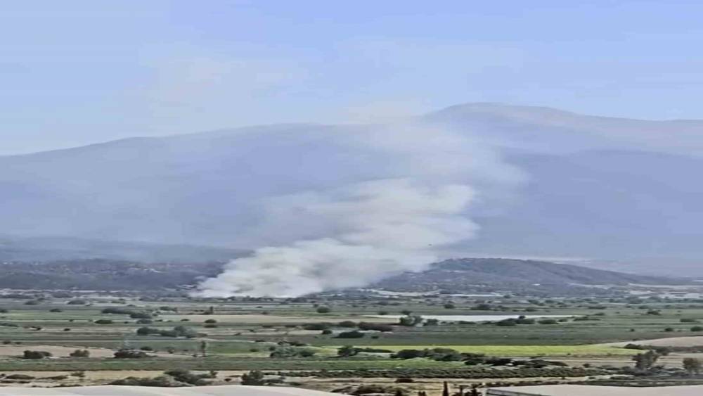 Denizli&rsquo;de ormanlık alana yakın b&ouml;lgede arazi yangını &ccedil;ıktı
