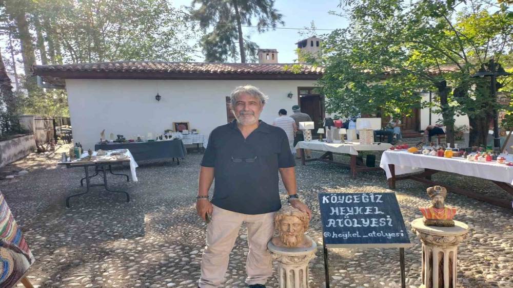 K&ouml;yceğiz&rsquo;de heykel sergisi a&ccedil;ıldı
